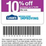Printable Lowes Coupon 20% Off &10 Off Codes December 2016   Lowes Coupon Printable Free