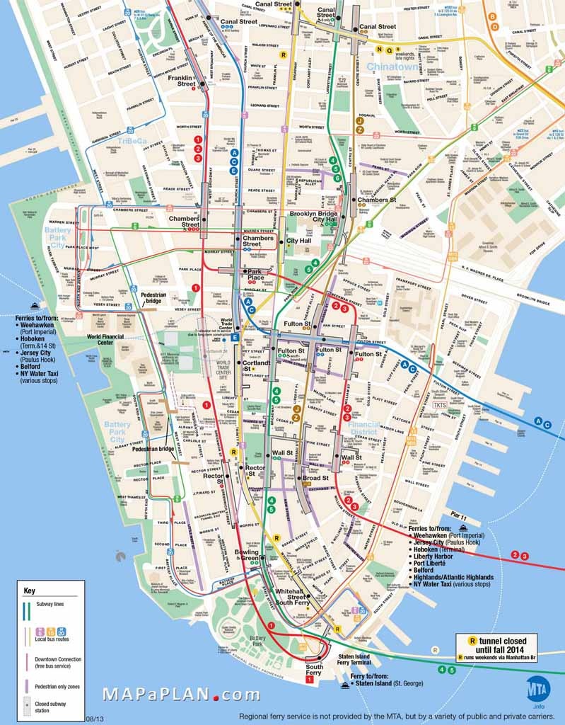 tourist map of nyc