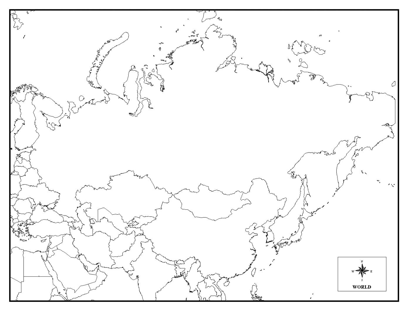Printable Map Of Russia - Coloring Home - Free Printable Map Of Russia
