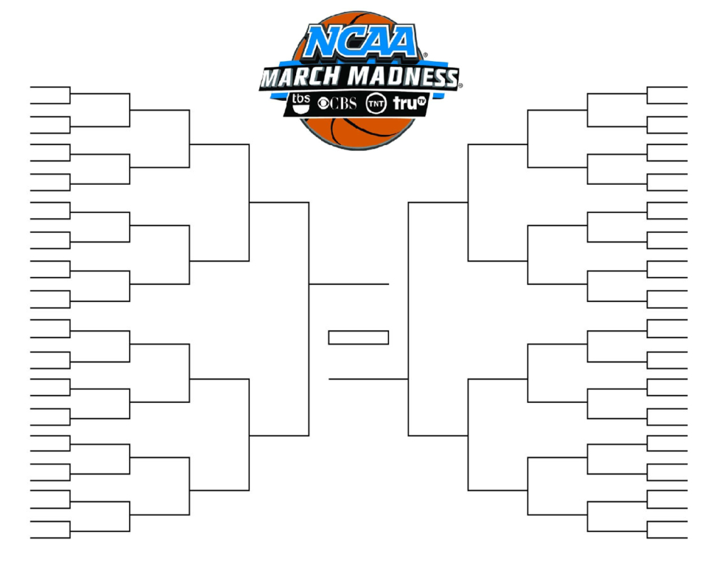 Printable Ncaa Men s D1 Bracket For 2019 March Madness Tournament 
