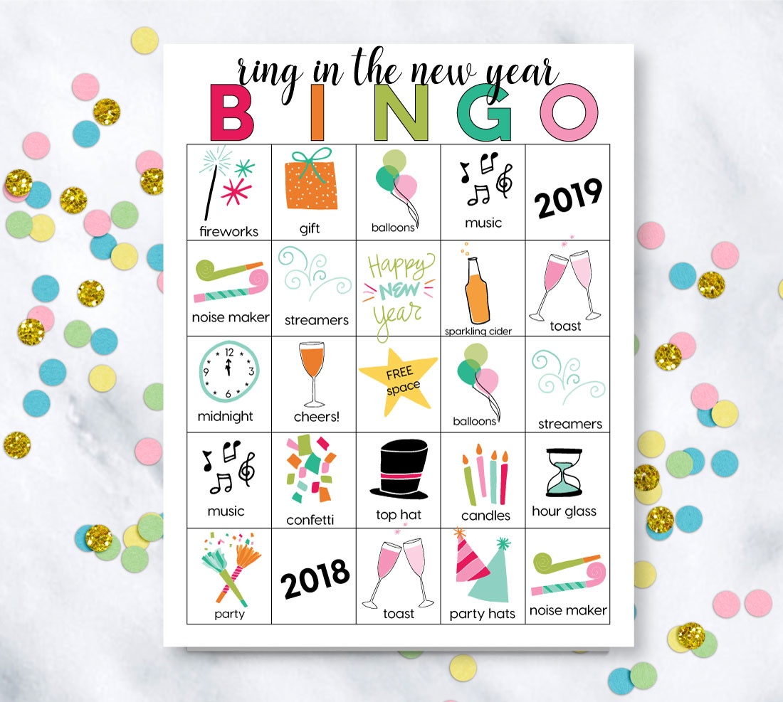 Printable New Year&amp;#039;s Eve Bingo Sheets - Free Printable Bingo