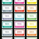 Printable Ordinal Numbers Flash Cards   Free Printable Number Flashcards 1 30