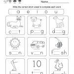Printable Phonics Worksheet   Free Kindergarten English Worksheet   Free Printable Worksheets