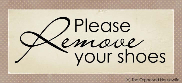 Free Printable Remove Your Shoes Sign