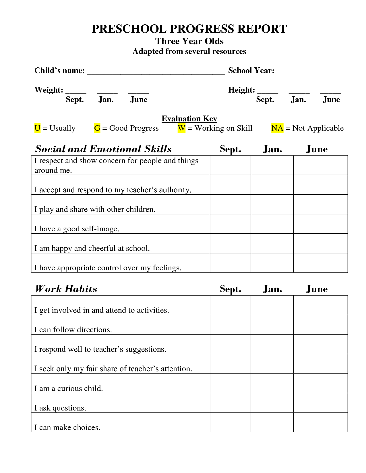 Printable Progress Report Template Good Ideas Progress Report