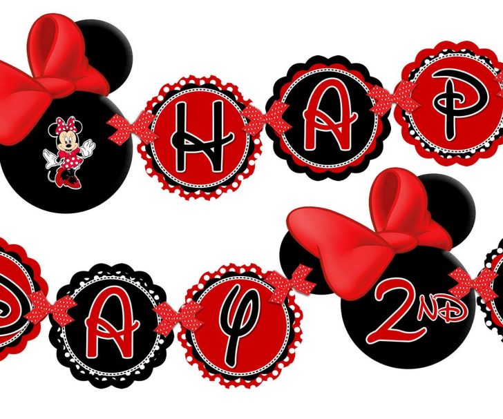Free Printable Minnie Mouse Birthday Banner