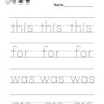 Printable Spelling Worksheet   Free Kindergarten English Worksheet   Free Printable Learning Pages For Toddlers