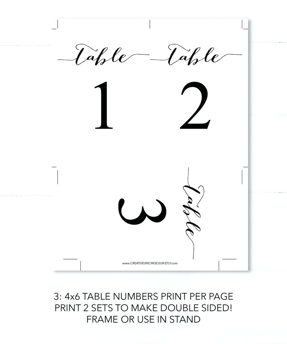 Printable Table Numbers – Namiswla - Free Printable Table Numbers