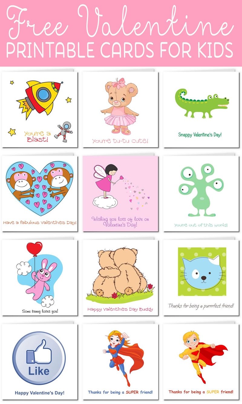 Printable Valentine Cards For Kids - Free Printable Valentine Cards For Kids