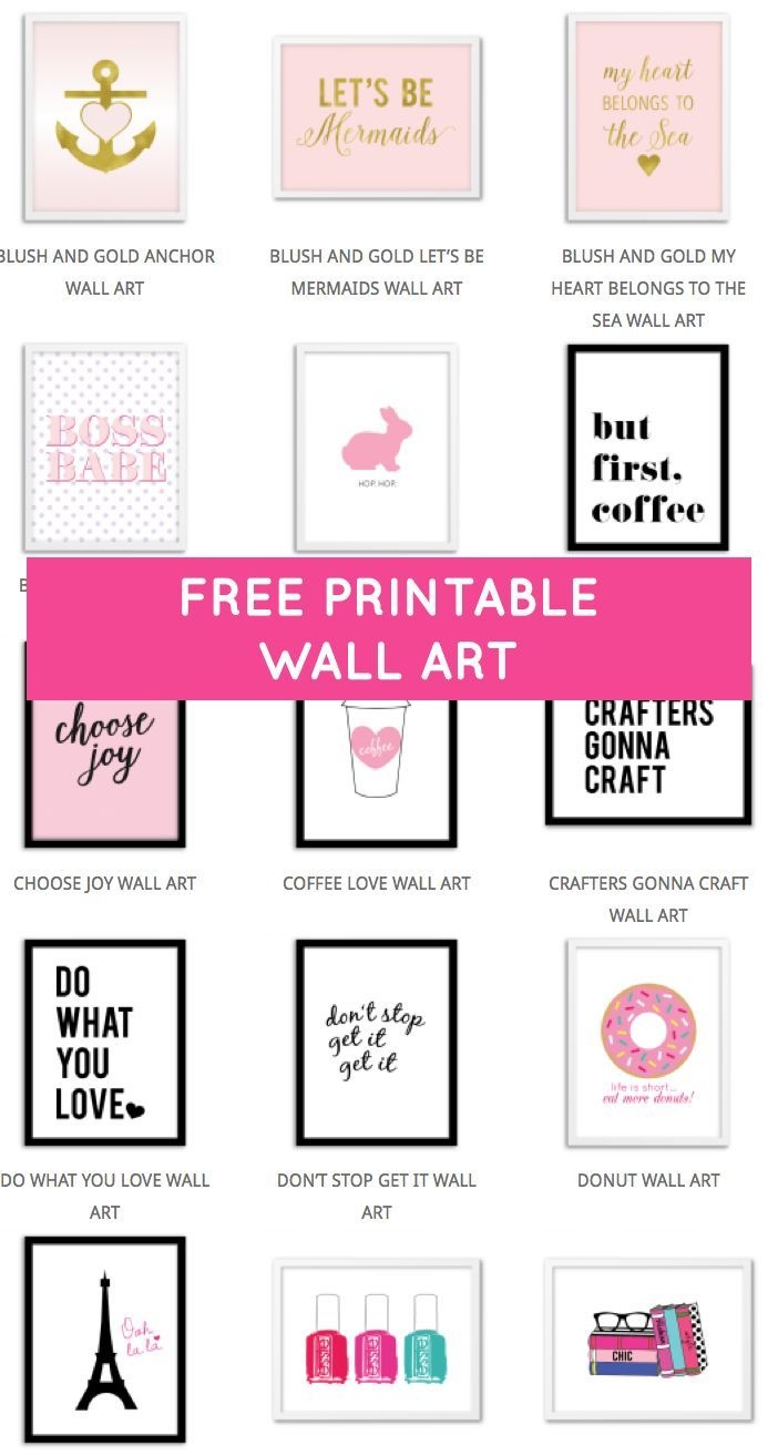 Free Printable Wall Posters