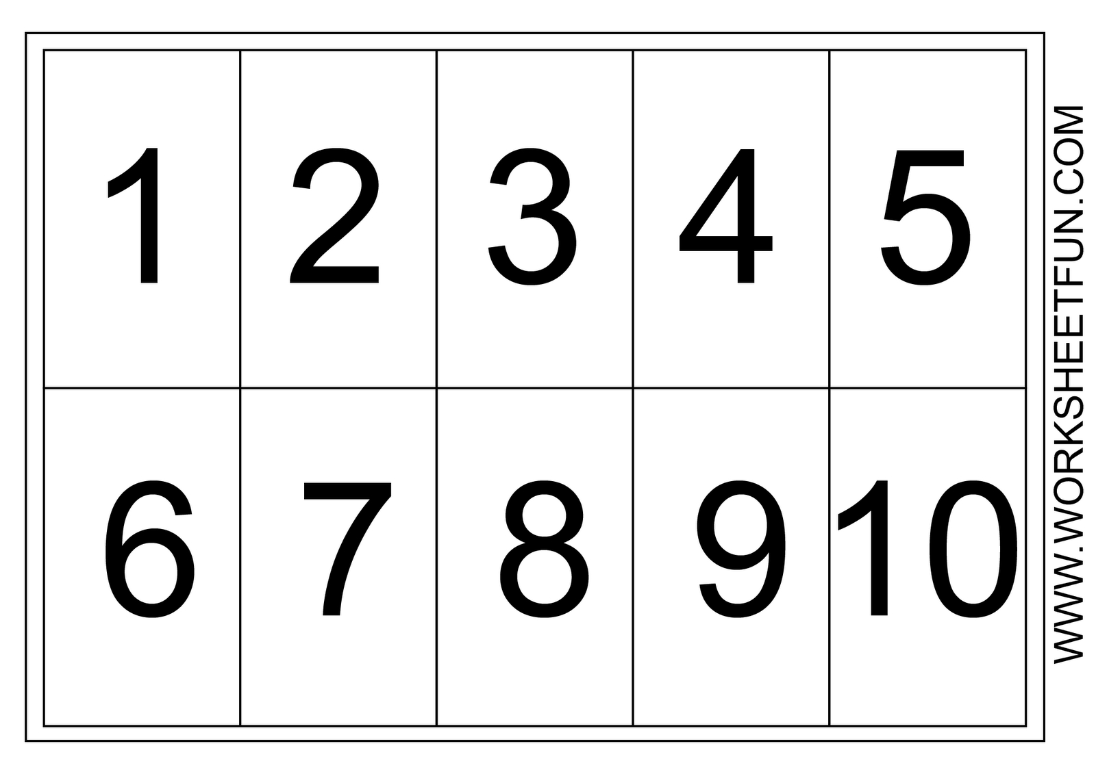 Free Printable Number Chart 1 10 Free Printable