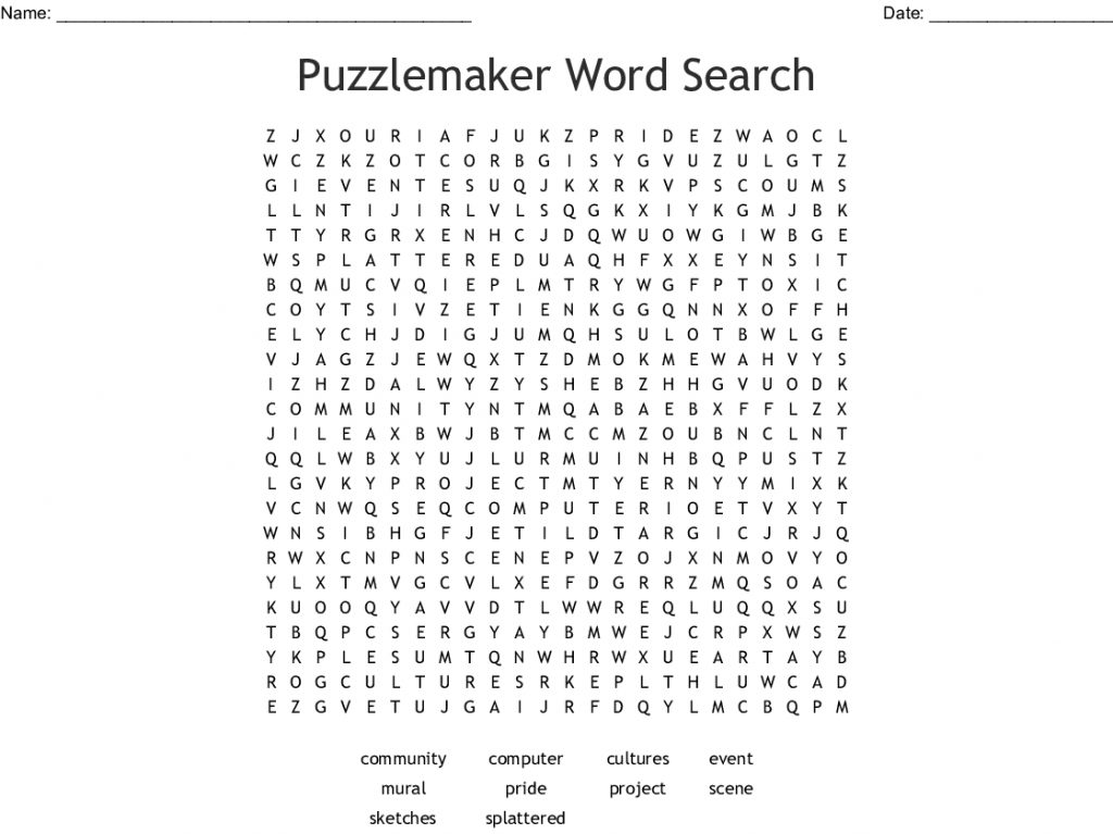 Puzzlemaker Word Search - Wordmint - Puzzle Maker ...