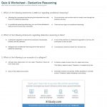 Quiz & Worksheet   Deductive Reasoning | Study   Free Printable Act Practice Worksheets