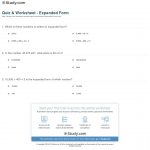 Quiz & Worksheet   Expanded Form | Study   Free Printable Expanded Notation Worksheets