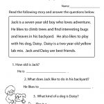 Reading Comprehension Practice Worksheet | Education | Free Reading   Free Printable Reading Passages With Questions