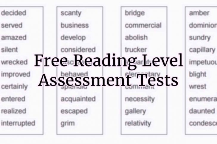 Free Printable Reading Assessment Test