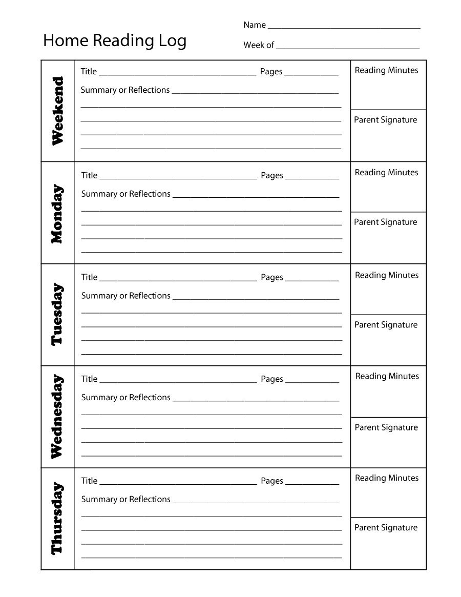 Reading Log Template 10 | Kids: Guided Reading Books | Reading Log - Free Printable Reading Log