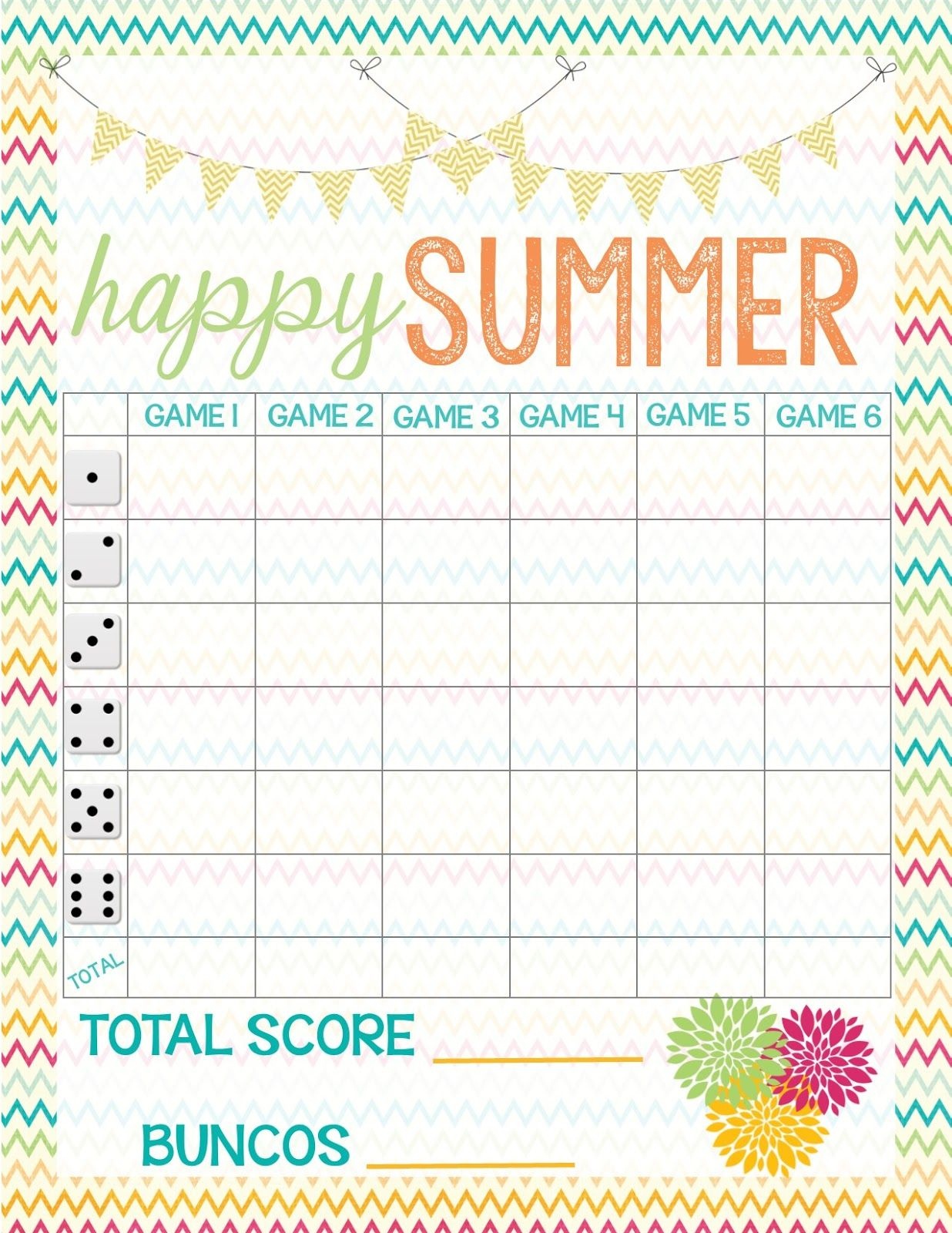 Bunco Tally Sheets Printable Printable Word Searches