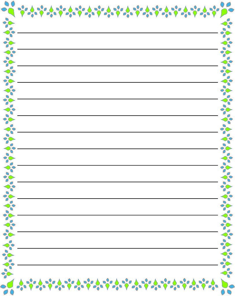 Regular Lined Free Printable Stationery For Kids, Regular Lined Free - Free Printable Writing Paper With Borders
