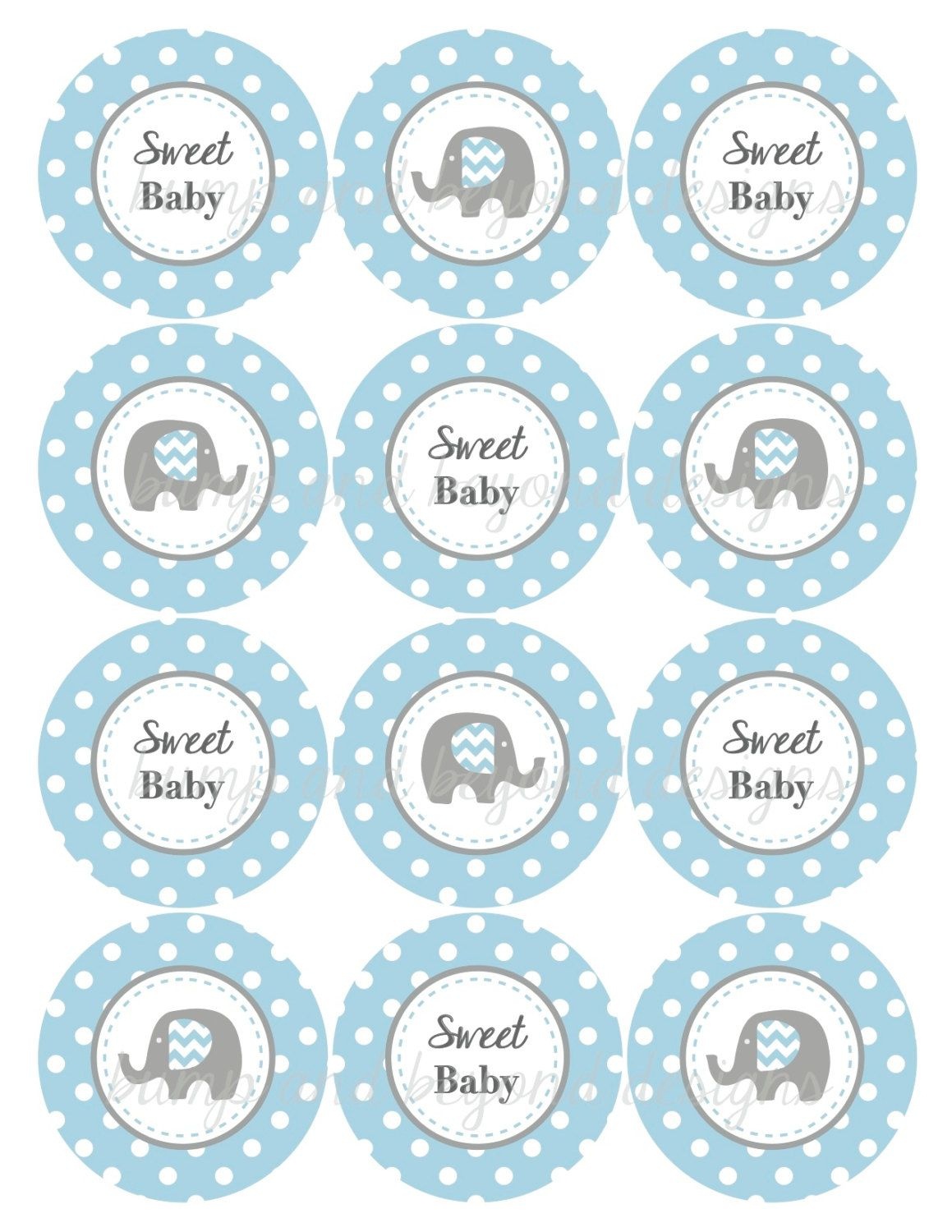 Remarkable Ideas Cupcake Toppers Baby Shower Capricious Decorations - Free Printable Elephant Baby Shower
