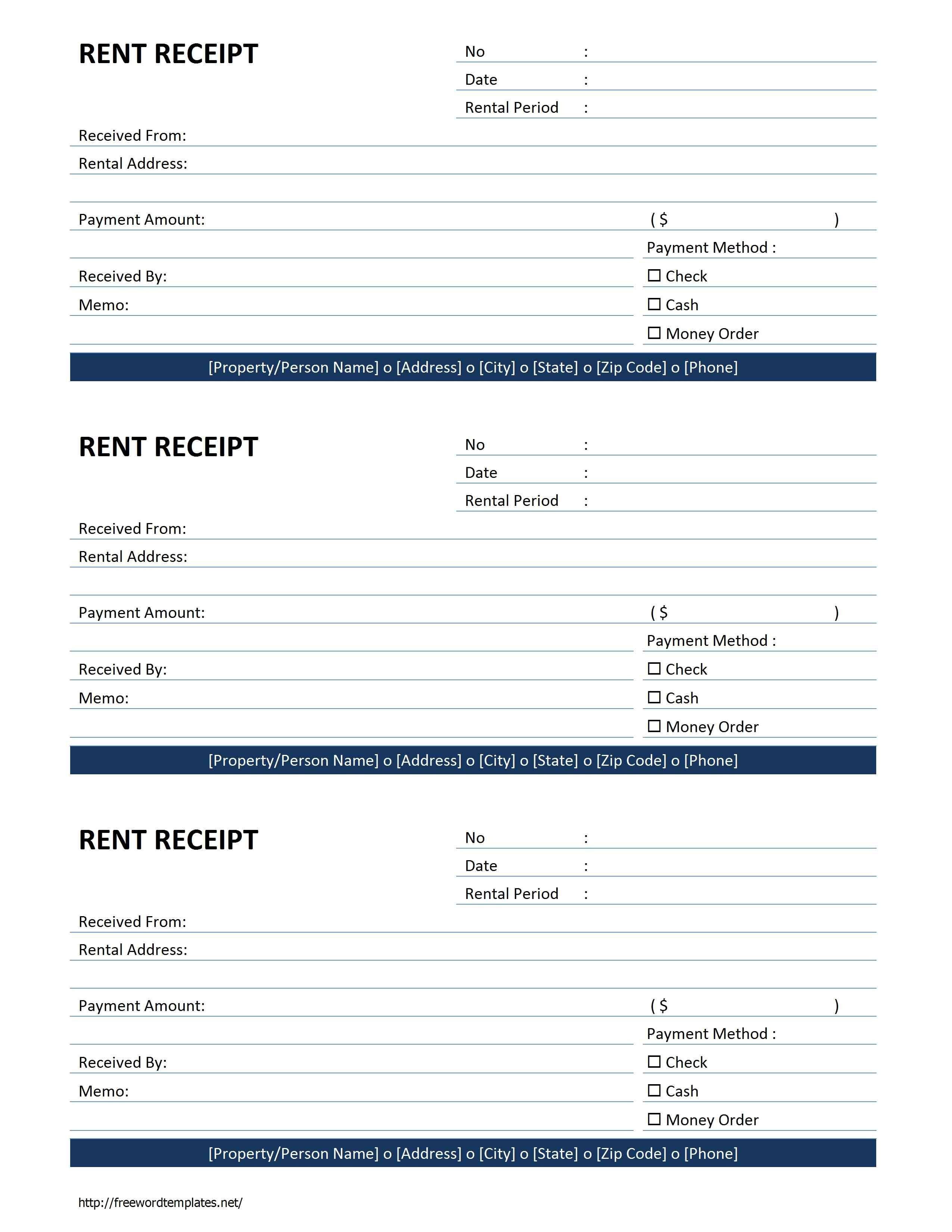 Rent Receipt Template | Free Microsoft Word Templates - Free Rent - Free Printable Rent Receipt