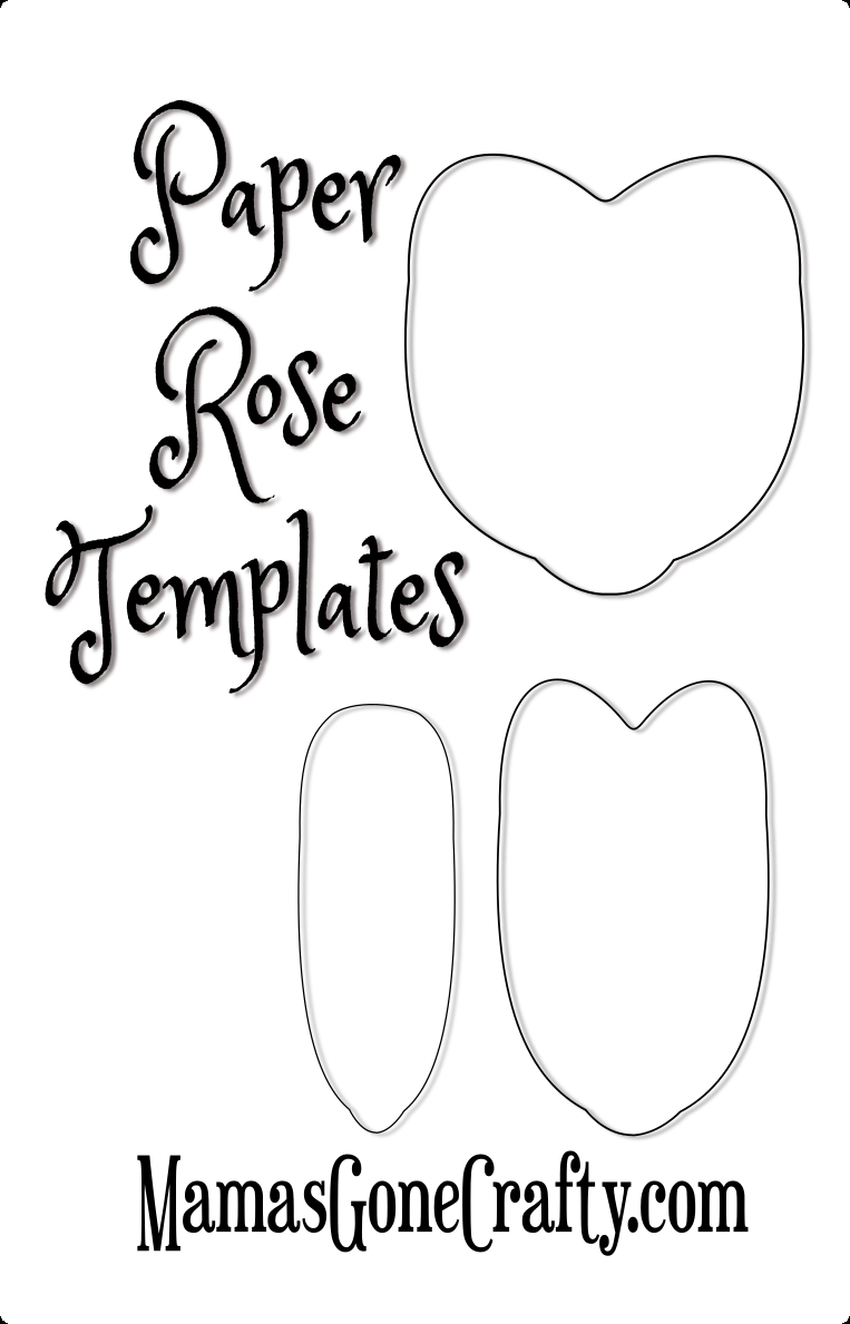 Rose Petal Printable Templates | Paper Crafts | Paper Flowers Diy - Free Paper Flower Templates Printable