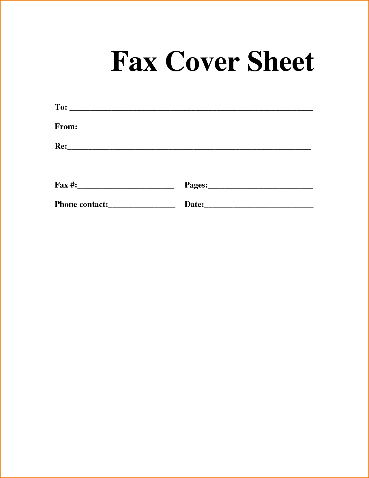 Sample Personal Fax Cover Sheet | Template In 2019 | Cover Sheet - Free Printable Fax Cover Page