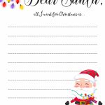 Santa Letter Templates   Kaza.psstech.co   Free Printable Dear Santa Stationary