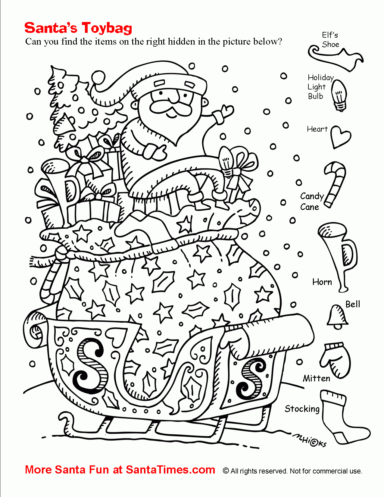 Free Printable Christmas Hidden Picture Games Free Printable