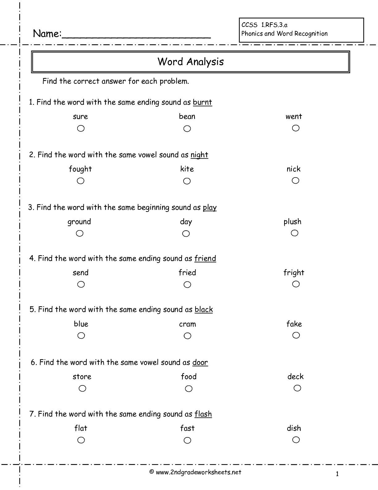 Second Grade Phonics Worksheets And Flashcards - Free Printable Phonics Worksheets For 4Th Grade