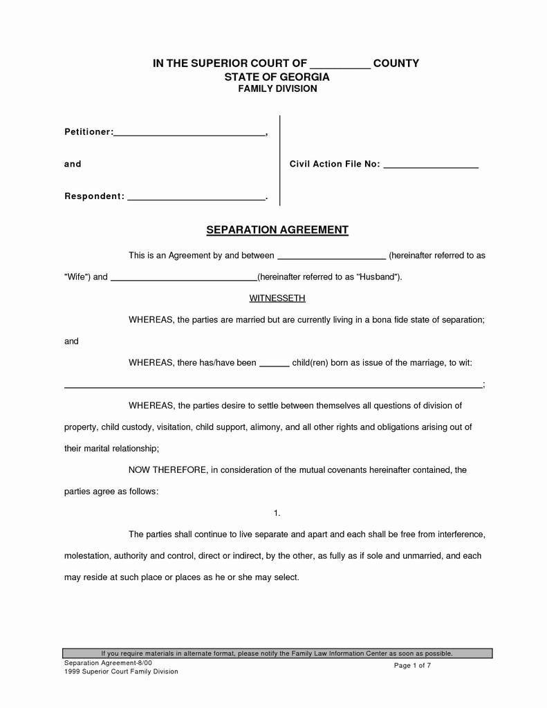 Separation Agreement Pa Lovely Free Printable Uncontested Divorce - Free Printable Divorce Papers For Arkansas