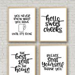 Set Of 4 Printable Bathroom Signs | Crafts Printables | Funny   Free Printable Bathroom Signs