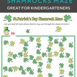 Shamrocks Maze | Elementary Activities And Resources | Maze   Free Printable St Patrick's Day Mazes