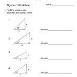 Simple Algebra 1 Worksheet Printable | Ged Prep | Algebra Worksheets   9Th Grade Algebra Worksheets Free Printable