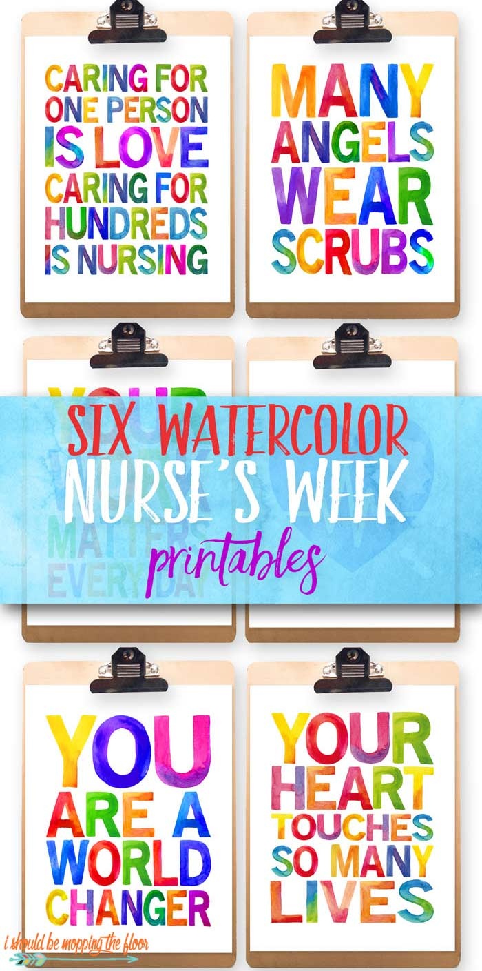 Six Nurses Week Printables | I Should Be Mopping The Floor - Nurses Day Cards Free Printable