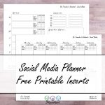 Social Media Planner Inserts | Free Printable For Traveler's   Free Printable Traveler's Notebook Inserts