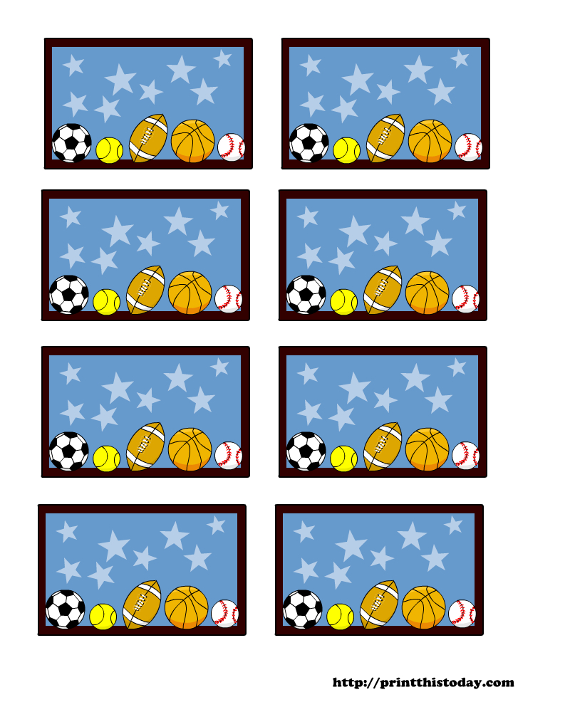 Sports Themed Baby Shower Labels (Templates) - Free Printable Baby Shower Labels And Tags