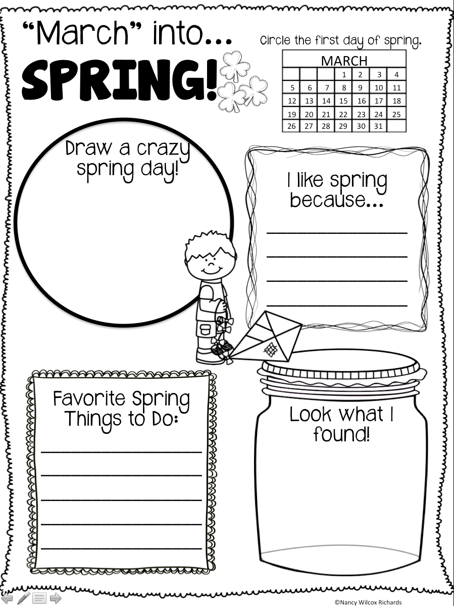 Spring Activities Freebie | Spring Writing Freebie |Spring Freebie - Free Printable March Activities
