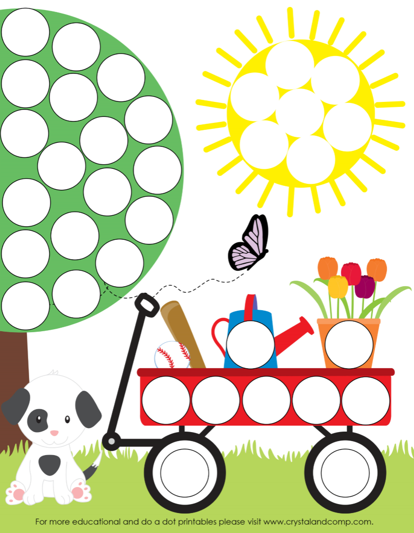 Spring Do A Dot Printables For Preschoolers | Dot Pages | Preschool - Do A Dot Art Pages Free Printable
