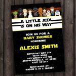 Starwars Baby Shower Invitation Star Wars Customized Wording | Etsy   Free Printable Star Wars Baby Shower Invites