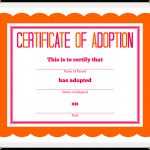 Stuffed Animal Adoption Certificate   Free Printable Adoption Certificate