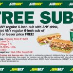 Subway Coupons Printable Codes | July 2017 || Takecoupon With Regard   Free Printable Subway Coupons 2017
