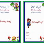 Super Mario Birthday Invitations | Birthday Printable   Free Printable Super Mario Bros Invitations