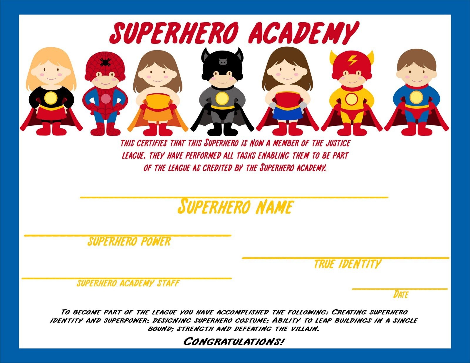 Super Certificate A Blank Kids Certificate Template Can Enter Your