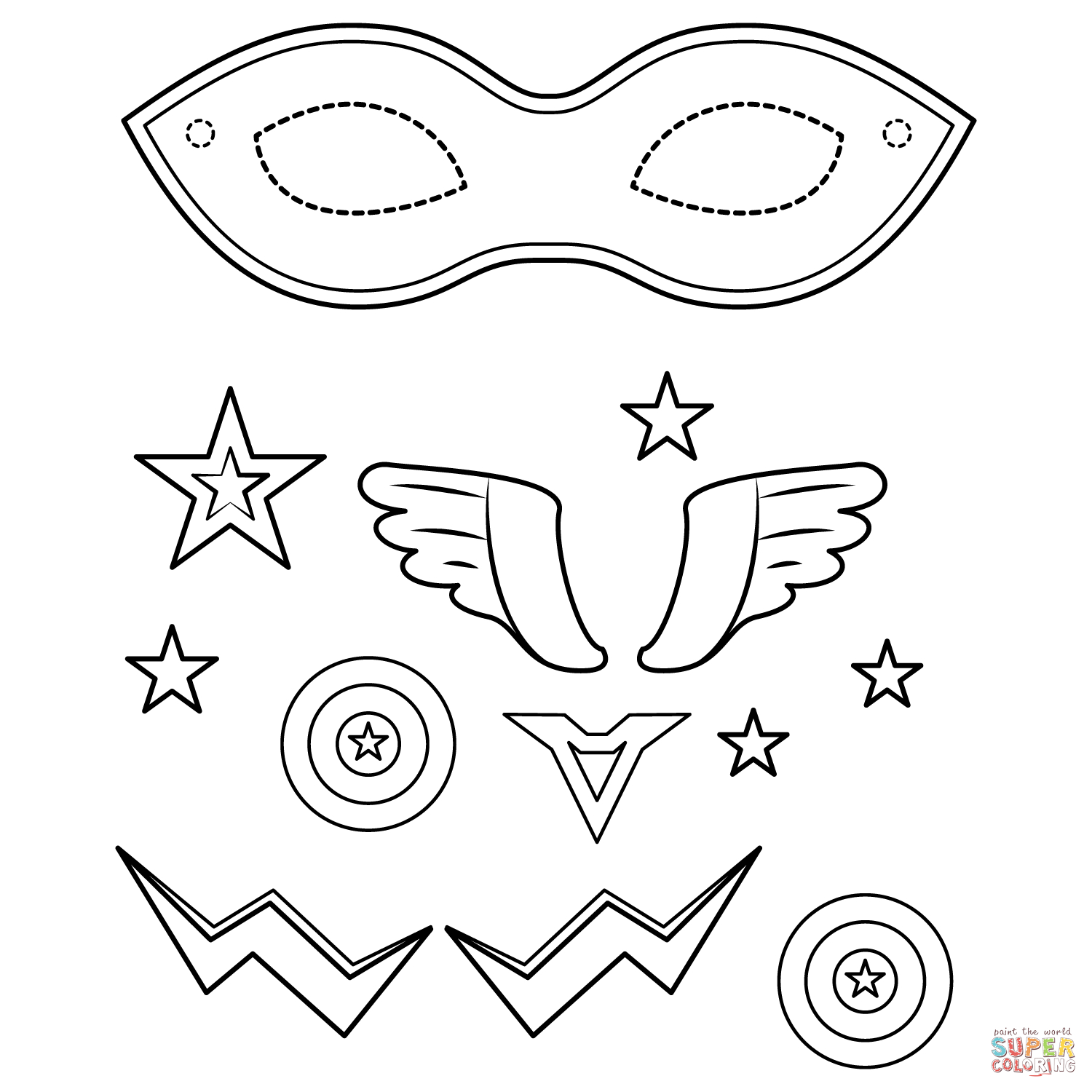 Superhero Mask Coloring Page | Free Printable Coloring Pages - Free Printable Superhero Masks