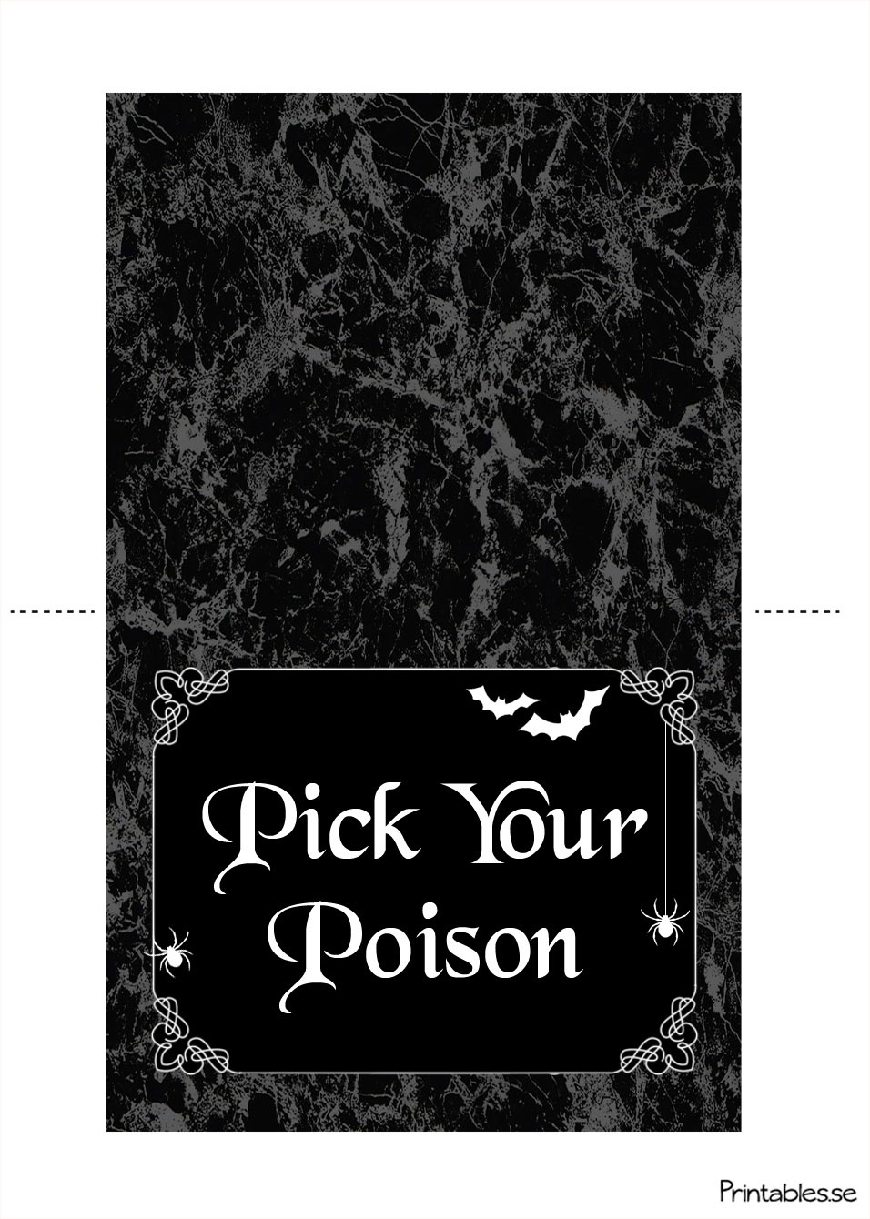 Table Tent For The Halloween Table (Free Printable) - Free Printable Table Tents