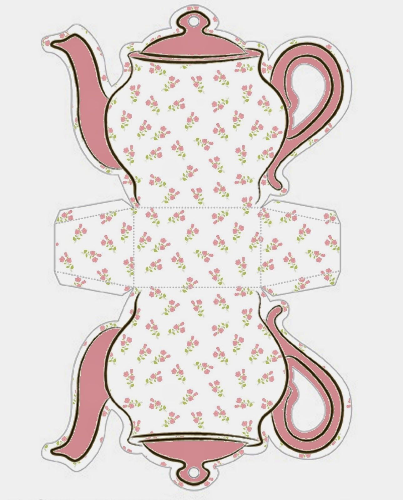 Tea Cup Template Free Printable | Shabby Chic Teapot Free Printable - Free Teapot Printable