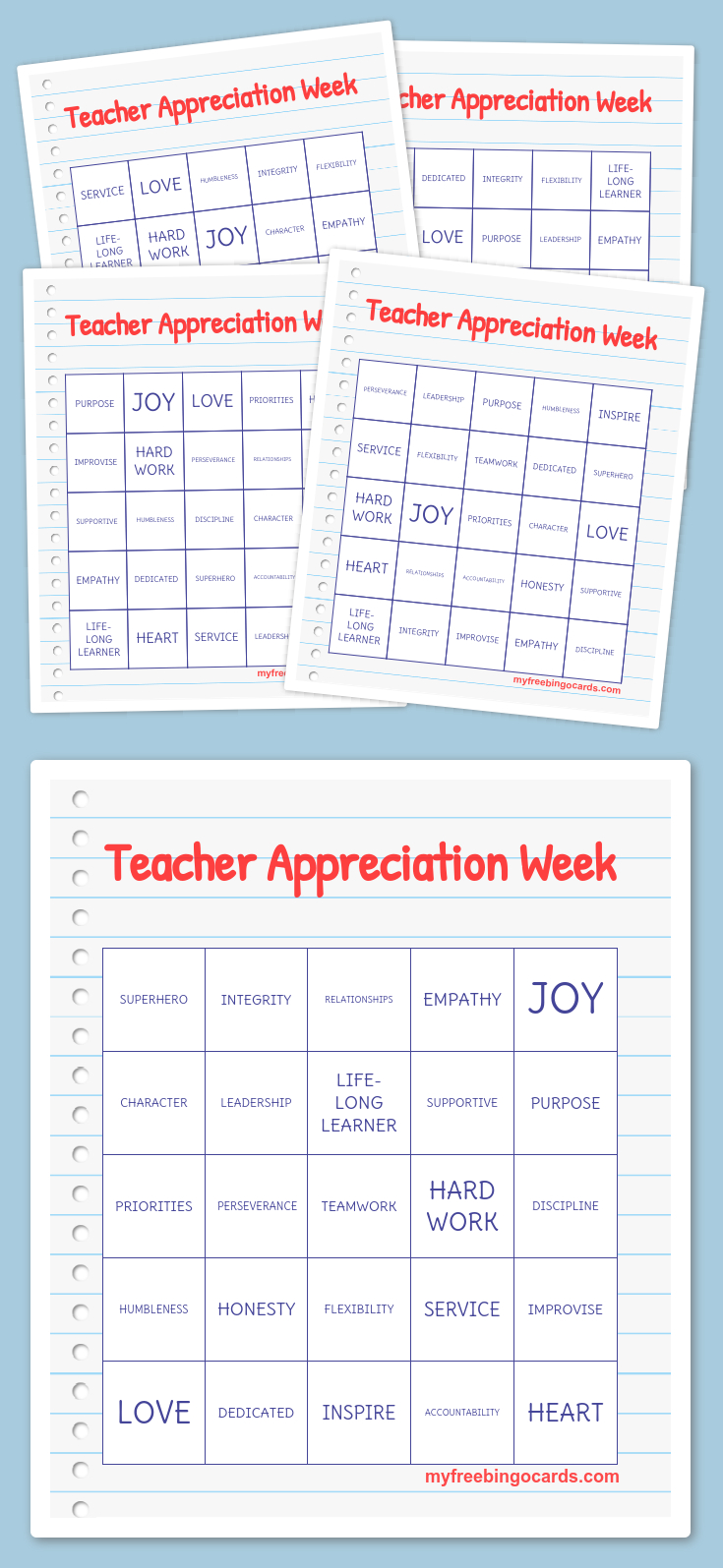 Teacher Appreciation Week Bingo | Teacher | Free Bingo Cards, Word - Free Printable Bingo Cards For Teachers