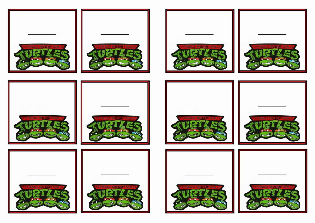 Teenage Mutant Ninja Turtles Birthday Printable Name Tags Click - Free Printable Tmnt Food Labels