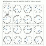 Telling Time Clock Worksheets To 5 Minutes   Free Printable Telling Time Worksheets